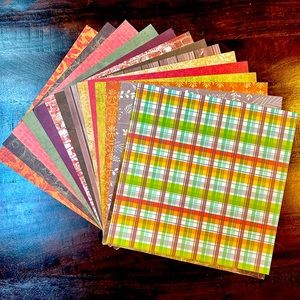 Fall Scrapbook Paper! Beautiful Autumn Colors! 12x12”